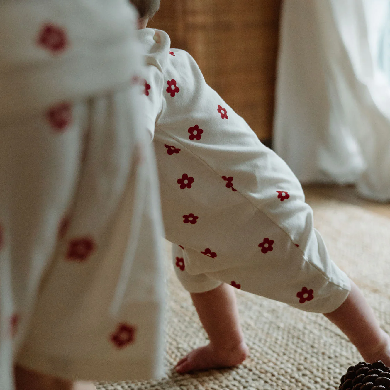 Summer Sleepy Suit - Flora Red Print - Image 5
