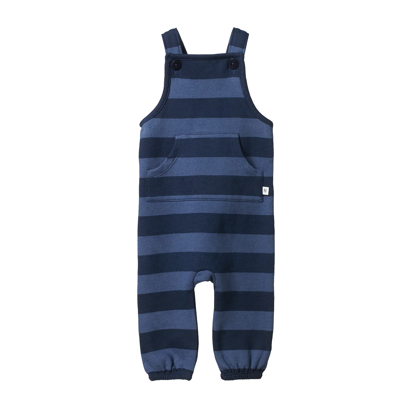 Tobi Overalls Sweatshirting - Navy Bold Stripe