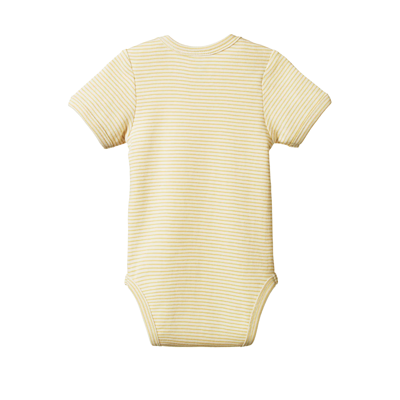 Nature Baby Short Sleeve Bodysuit - Sand Pinstripe - Image 2