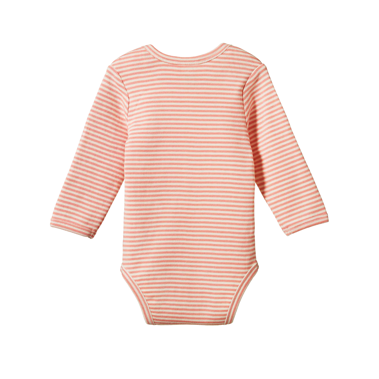 Nature Baby Long Sleeve Bodysuit - Peony Stripe - Image 2
