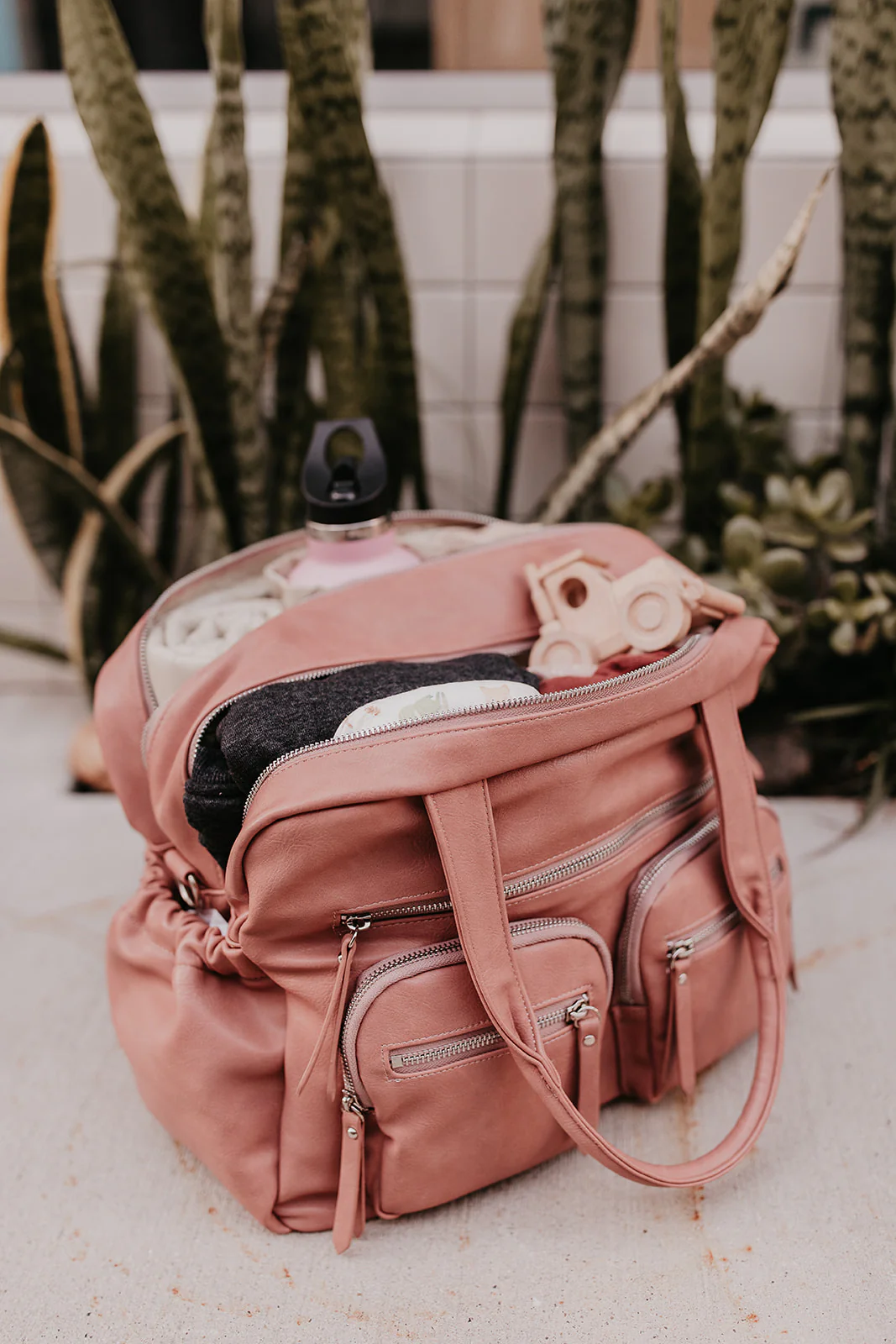 Carry All Nappy Bag - Dusty Rose - Image 11
