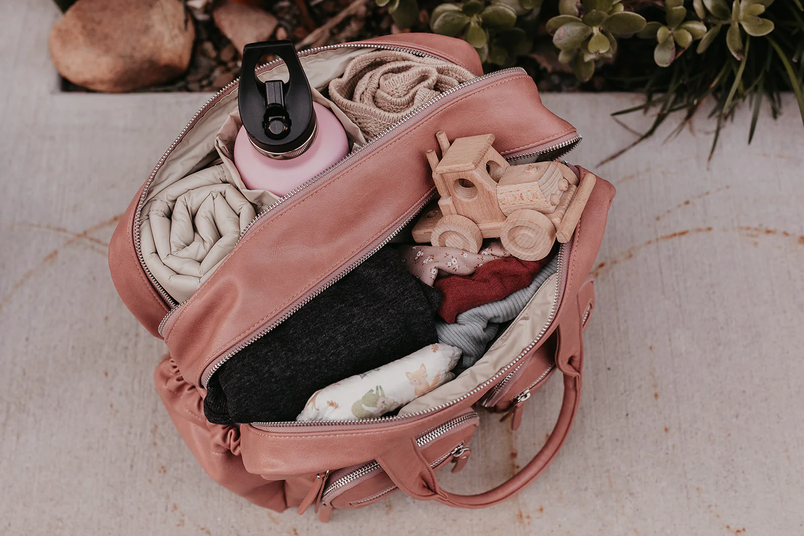 Carry All Nappy Bag - Dusty Rose - Image 12
