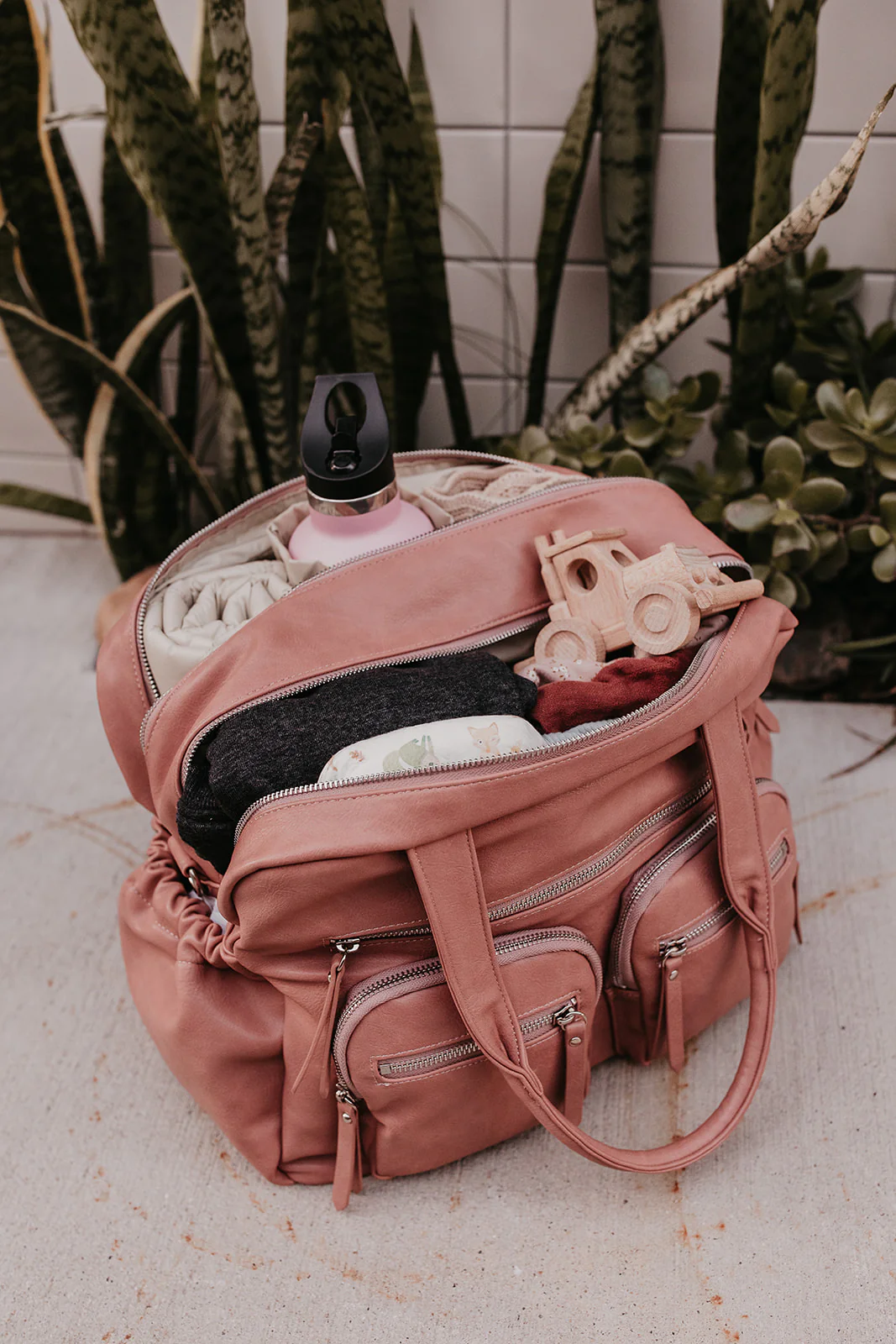 Carry All Nappy Bag - Dusty Rose - Image 13