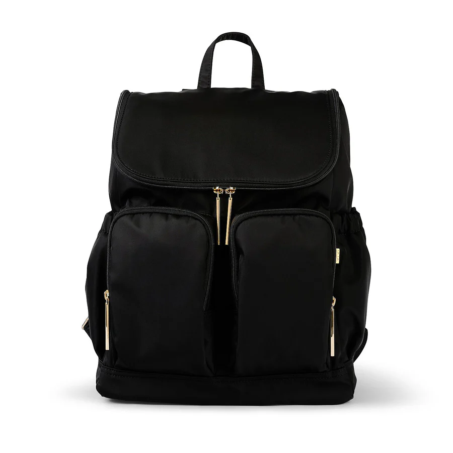 Nappy Backpack - Nylon Black/Gold