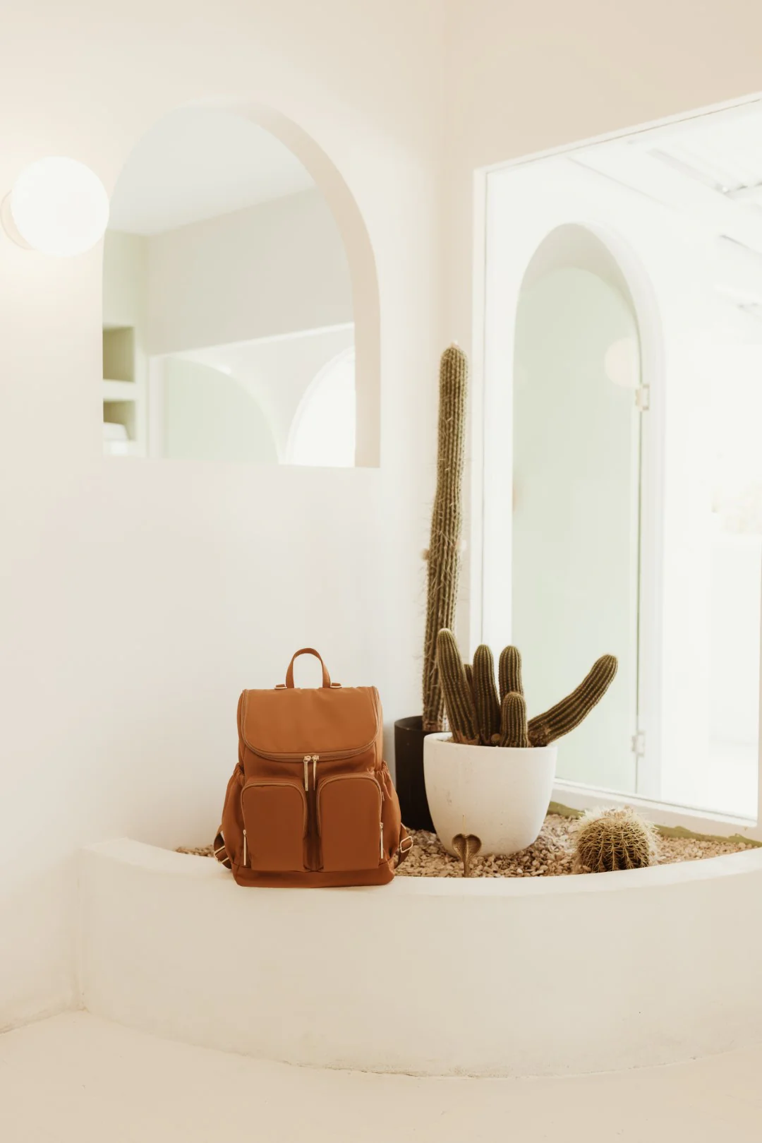 Nappy Backpack - Nylon Ochre/Gold - Image 13