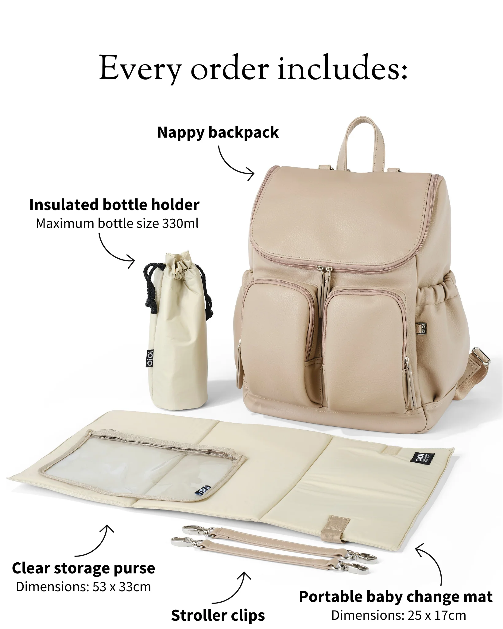Nappy Backpack - Oat Dimple - Image 4