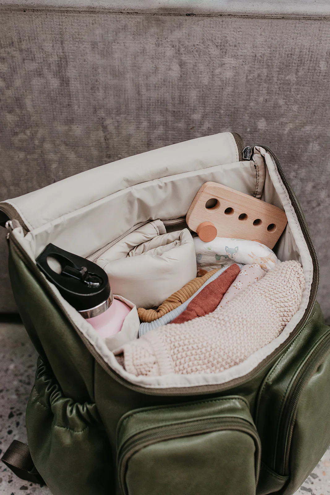 Nappy Backpack - Olive - Image 6