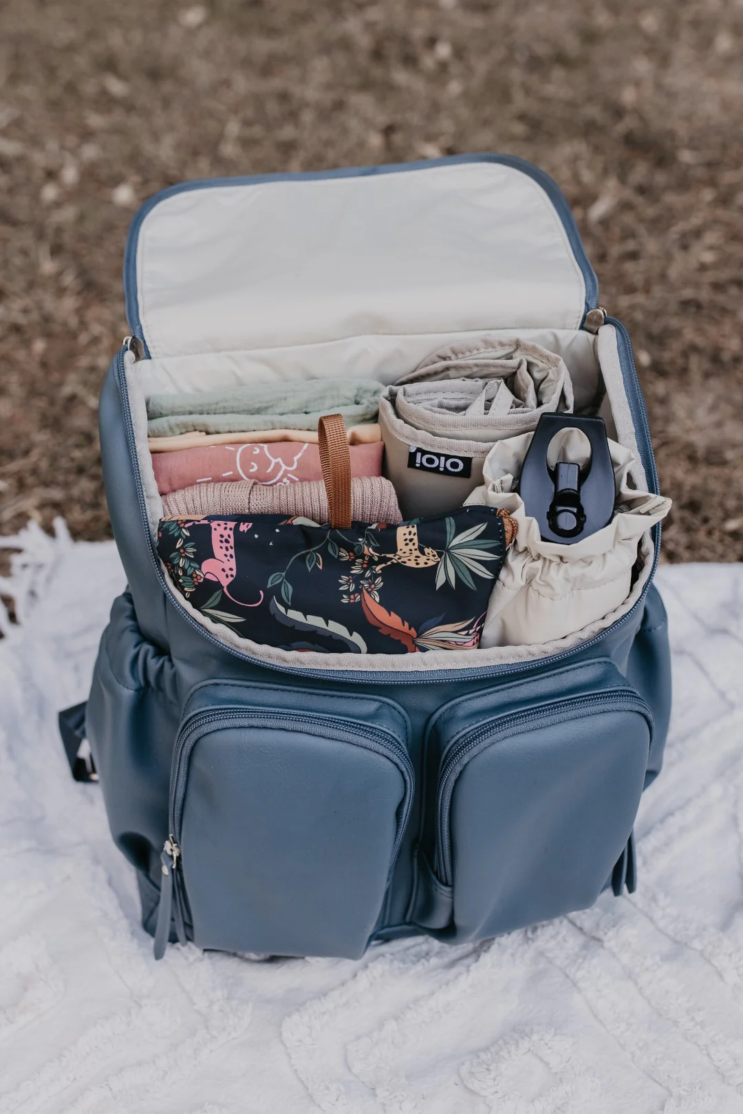 Nappy Backpack - Stone Blue - Image 4