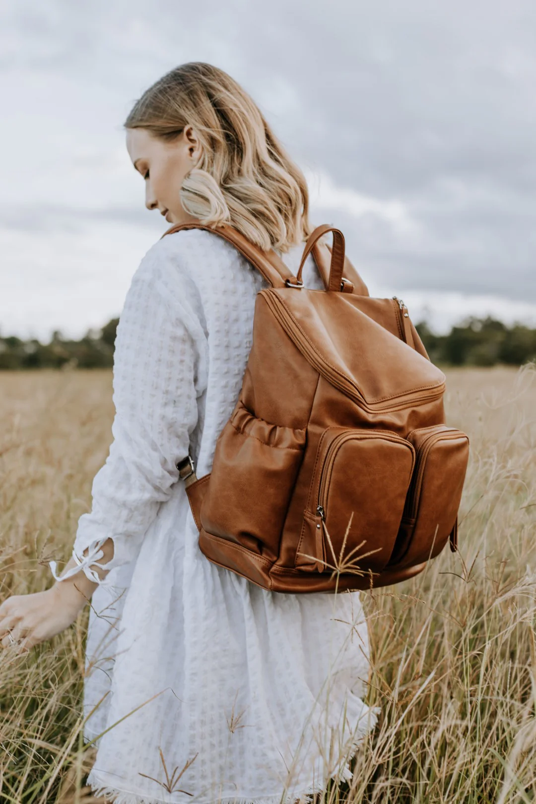 Nappy Backpack - Tan - Image 5