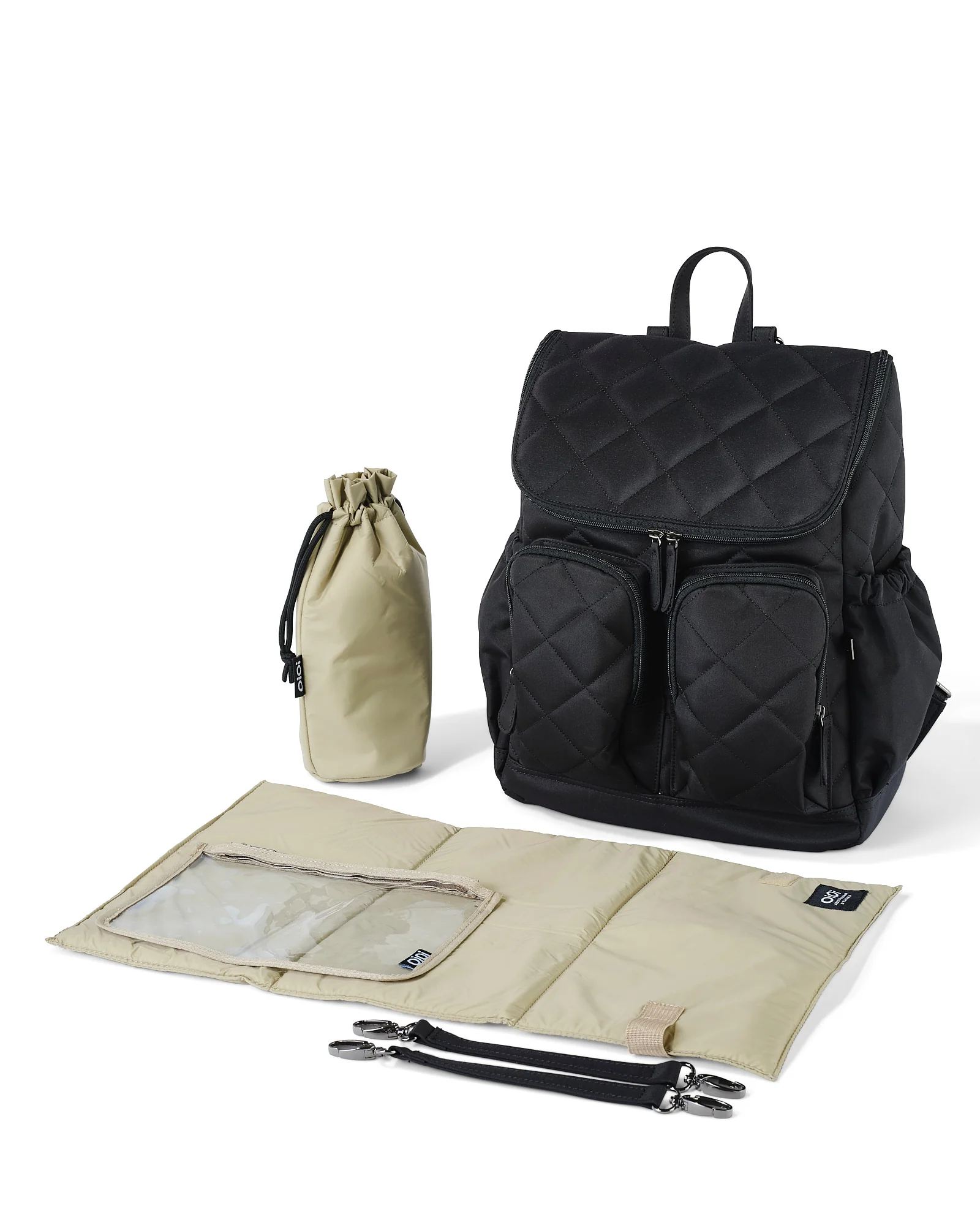 Signature Nappy Backpack - Black Diamond Quilt - Image 3