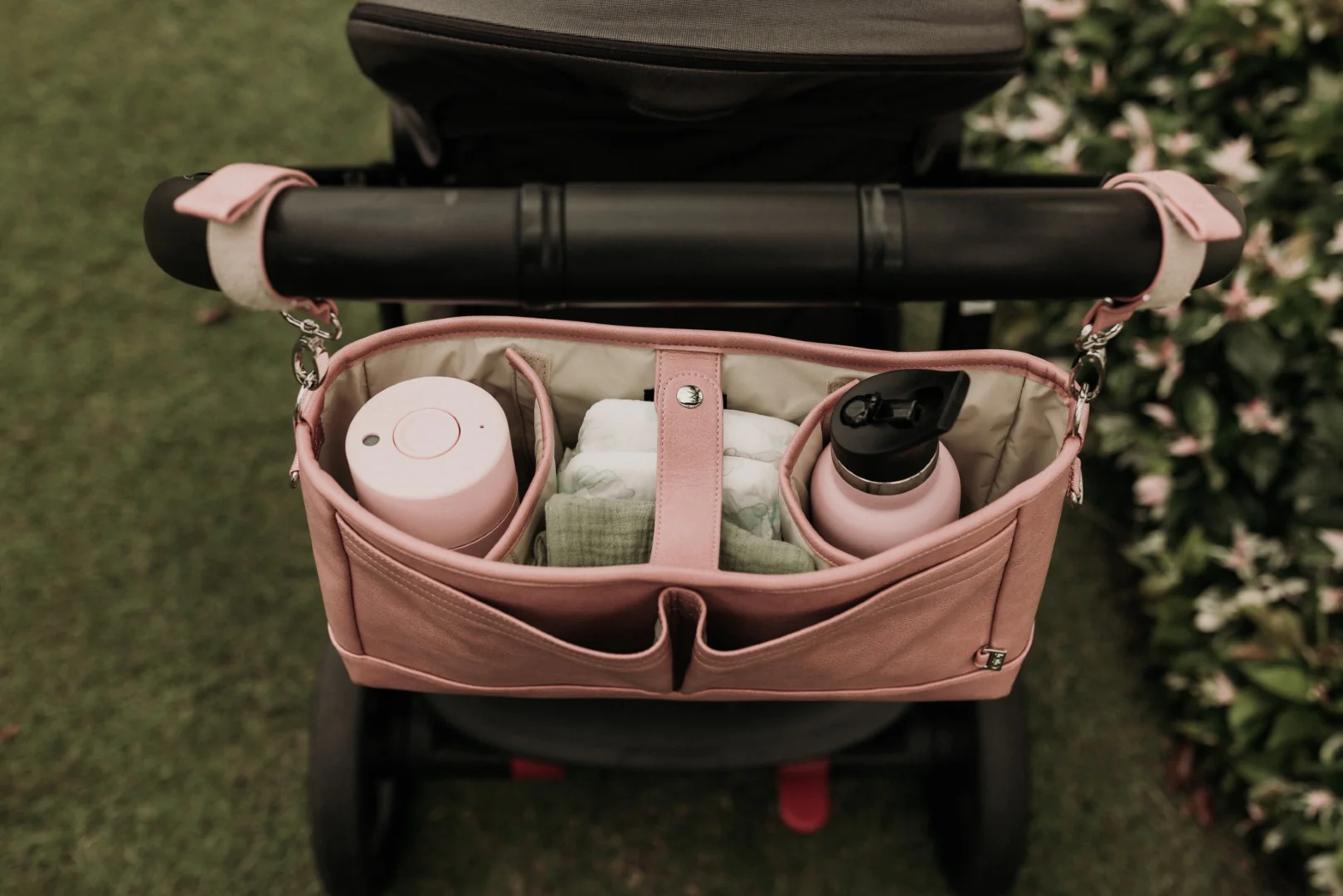 Stroller Organiser - Dusty Rose - Image 4