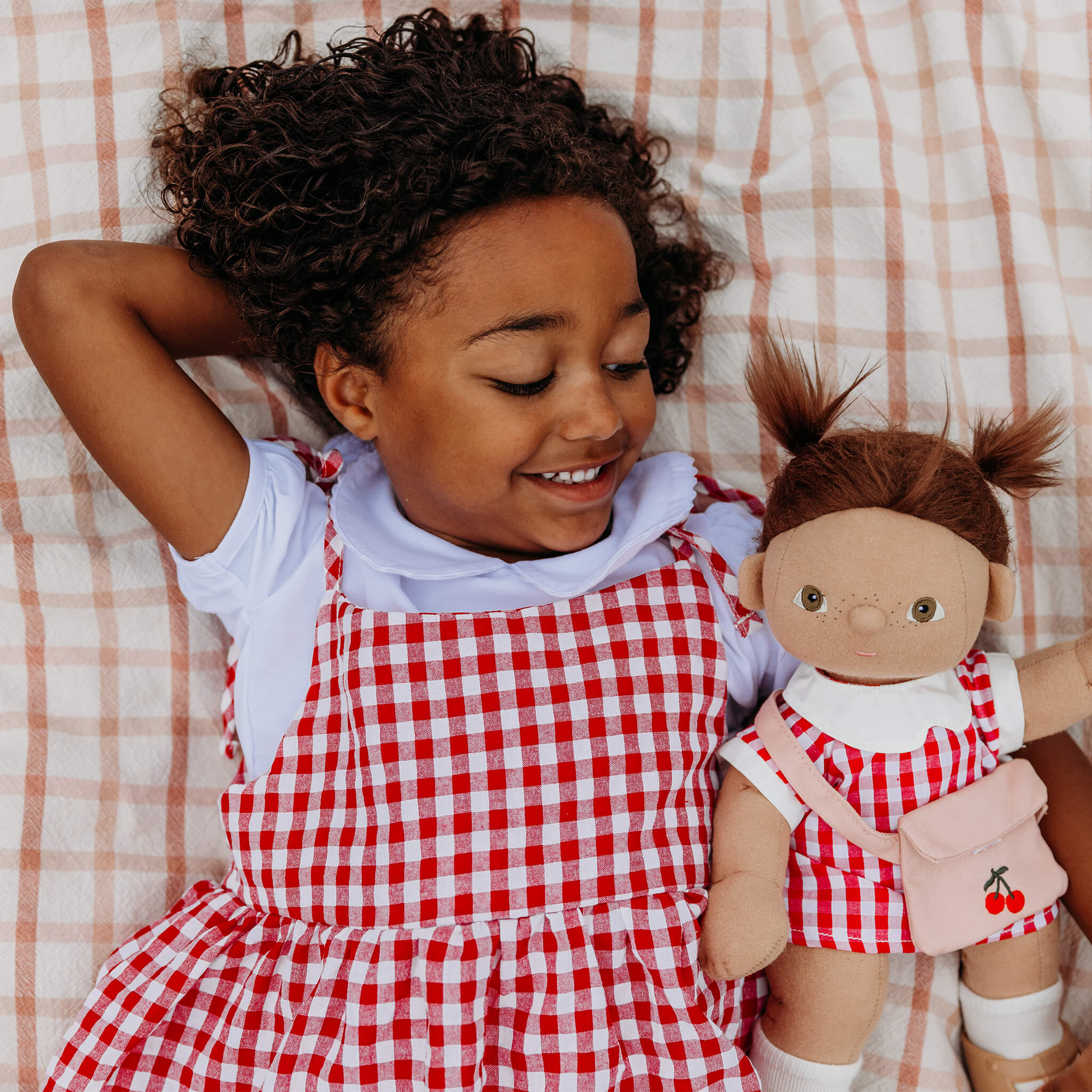 Cherry Gingham Outfit Set - Red - Image 2