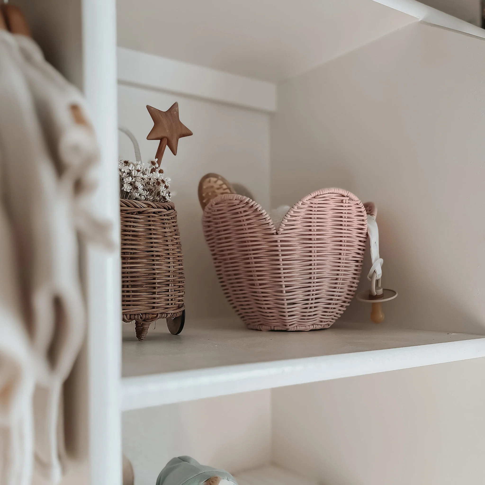 Rattan Lily Basket Set - Rose - Image 7