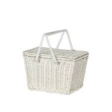 Rattan Piki Basket - White - Image 3