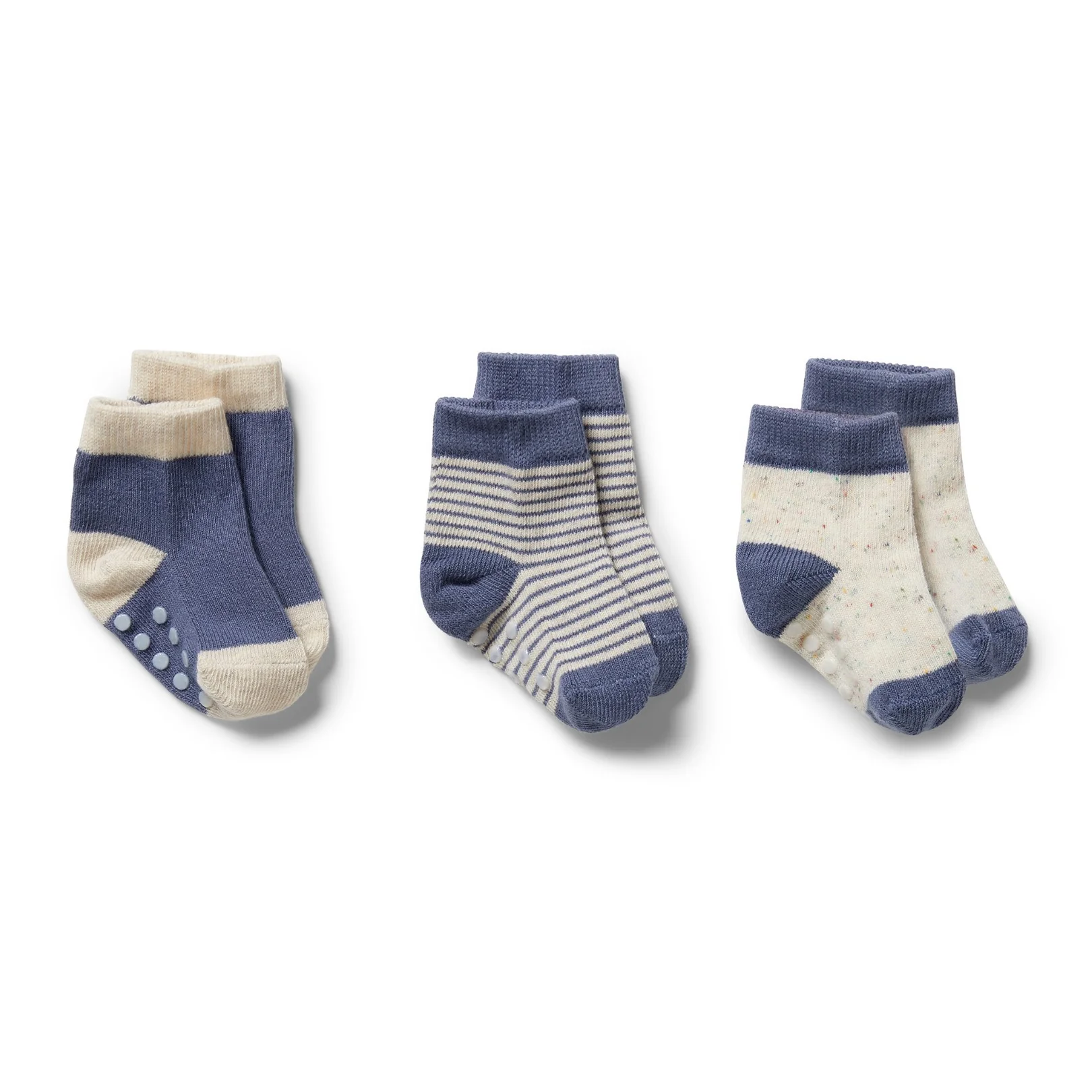 Organic 3 Pack Baby Socks Rain Drop