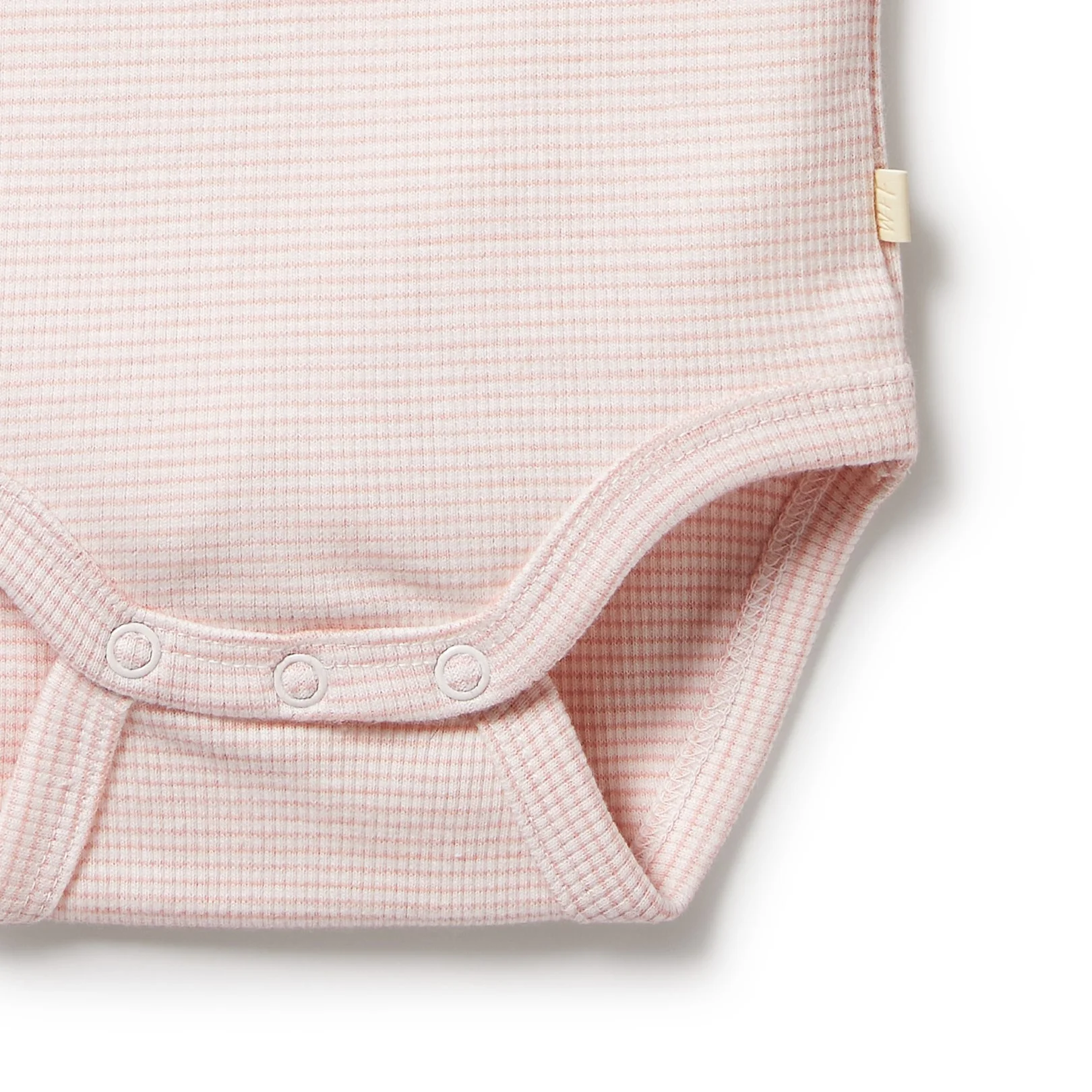 Organic Stripe Rib Bodysuit Cantaloupe - Image 3