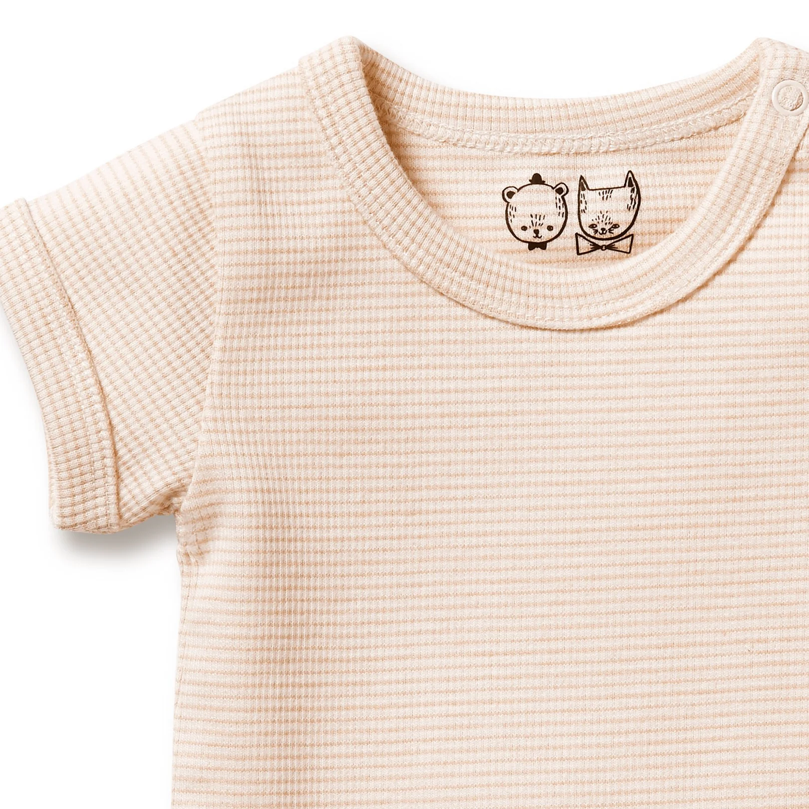 Organic Stripe Rib Bodysuit Dusk - Image 2