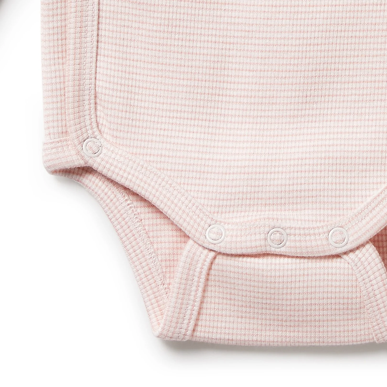 Organic Stripe Rib Kimono Bodysuit Cantaloupe - Image 3