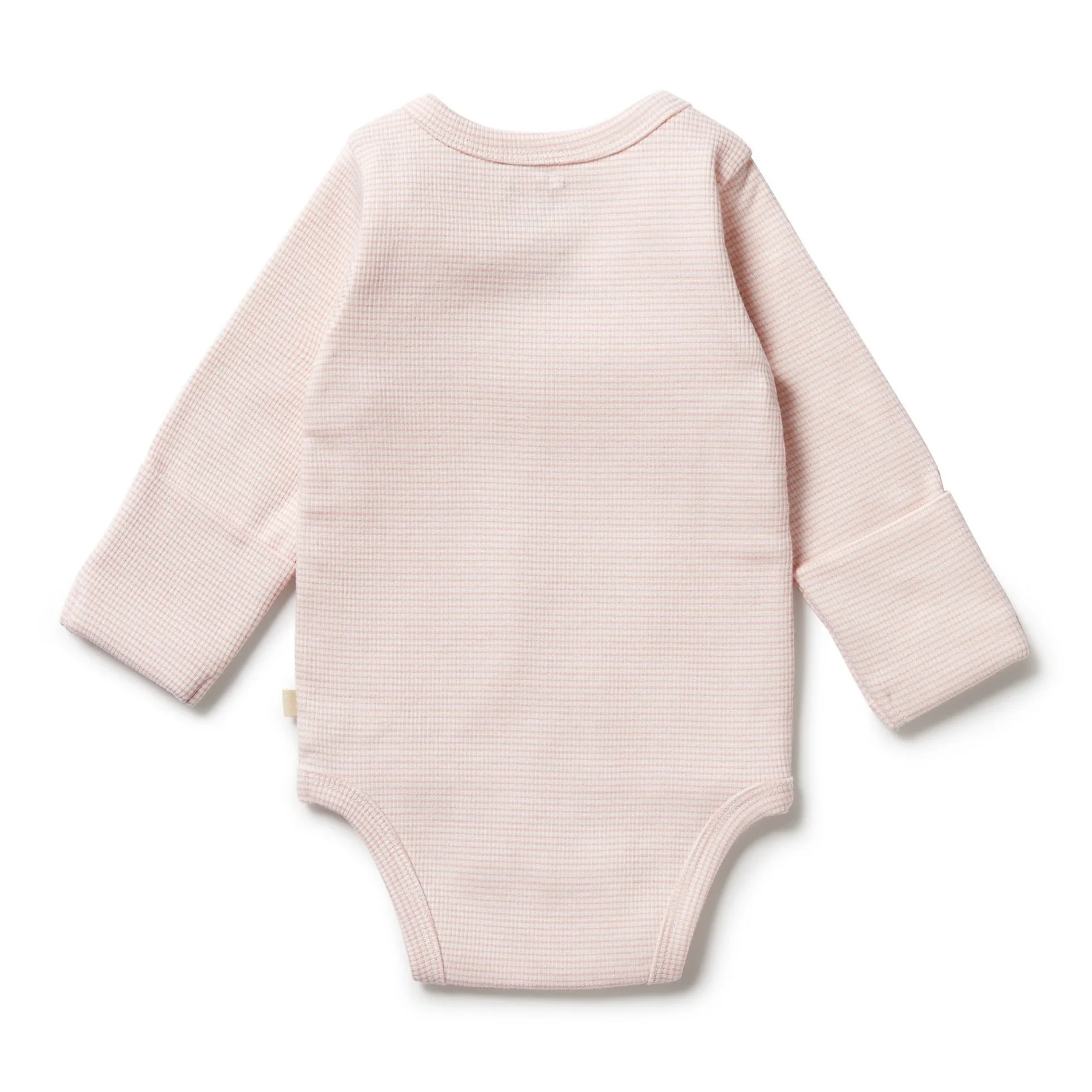 Organic Stripe Rib Kimono Bodysuit Cantaloupe - Image 4