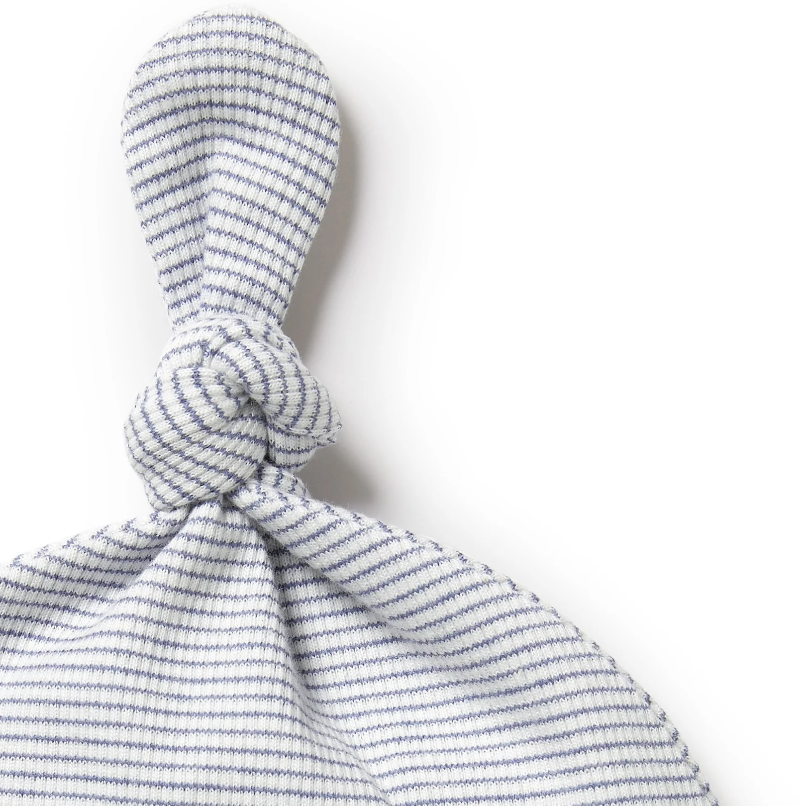 Organic Stripe Rib Knot Hat Rain Drop - Image 2