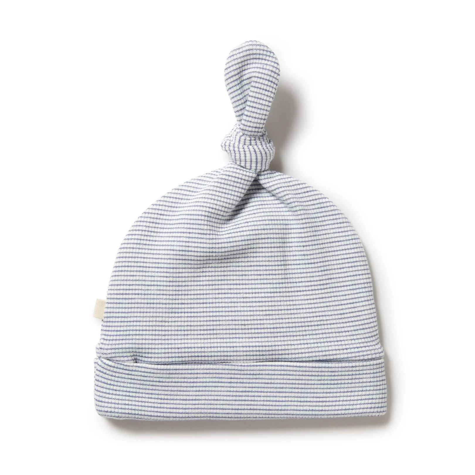 Organic Stripe Rib Knot Hat Rain Drop - Image 3