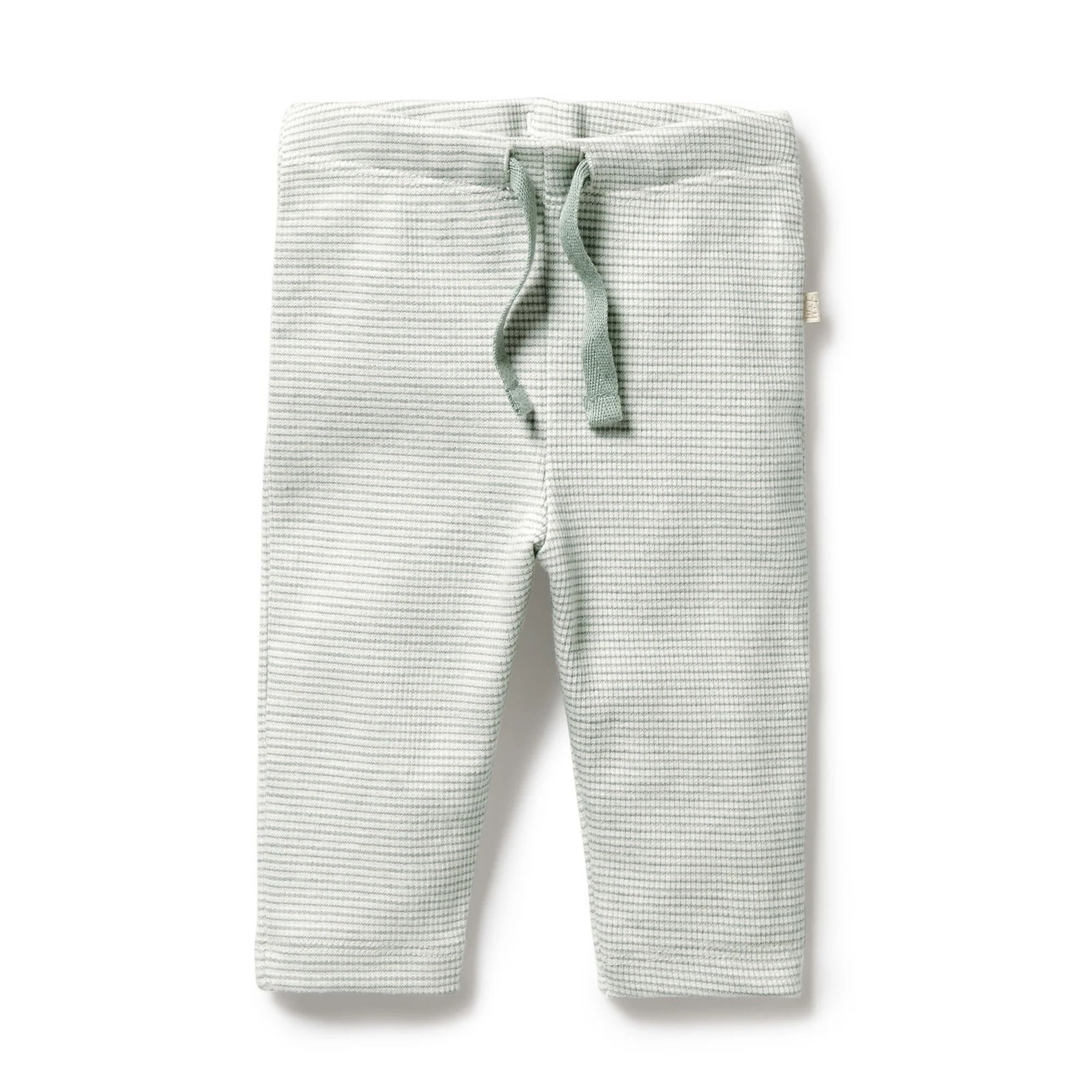 Organic Stripe Rib Legging Fern