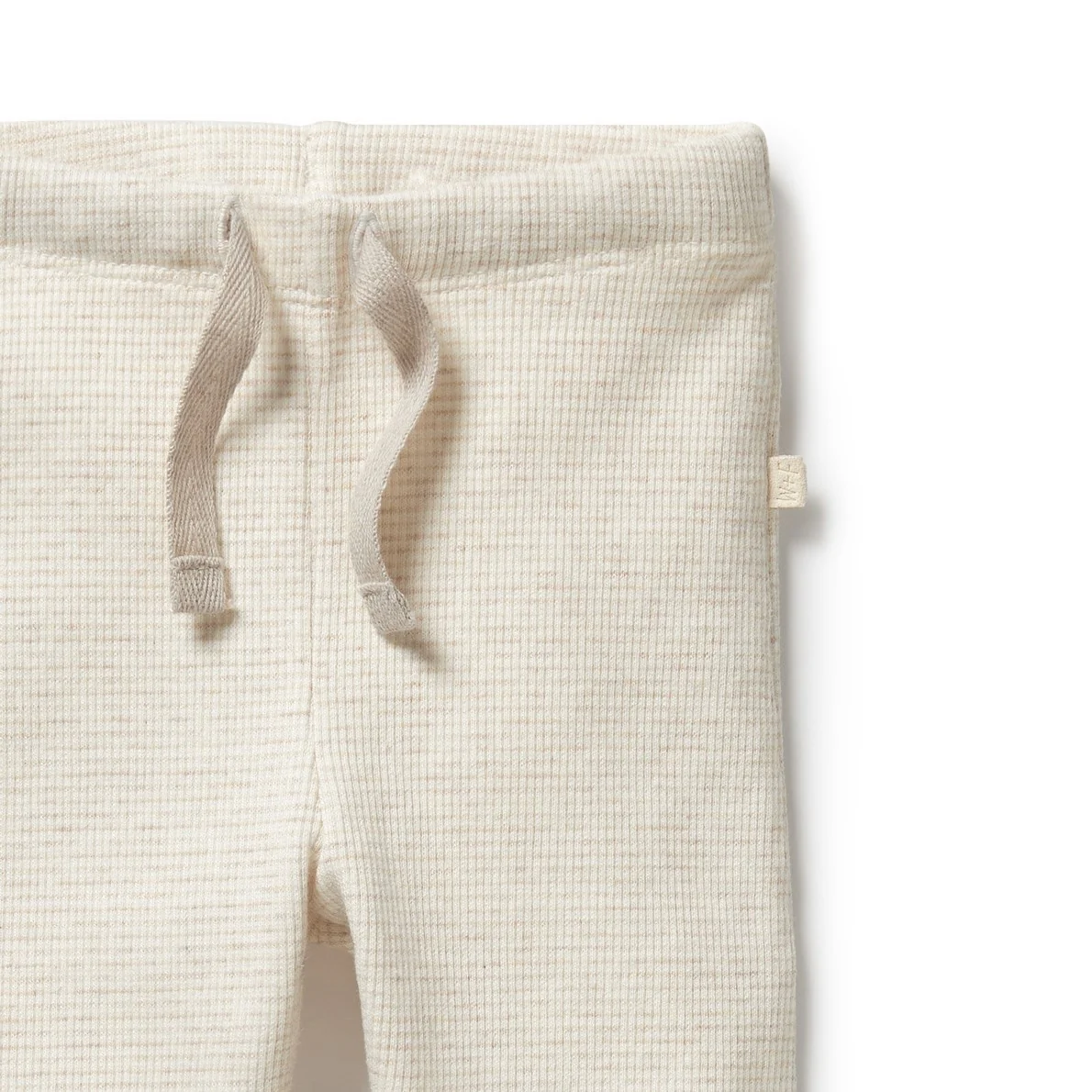 Organic Stripe Rib Legging Oatmeal - Image 2