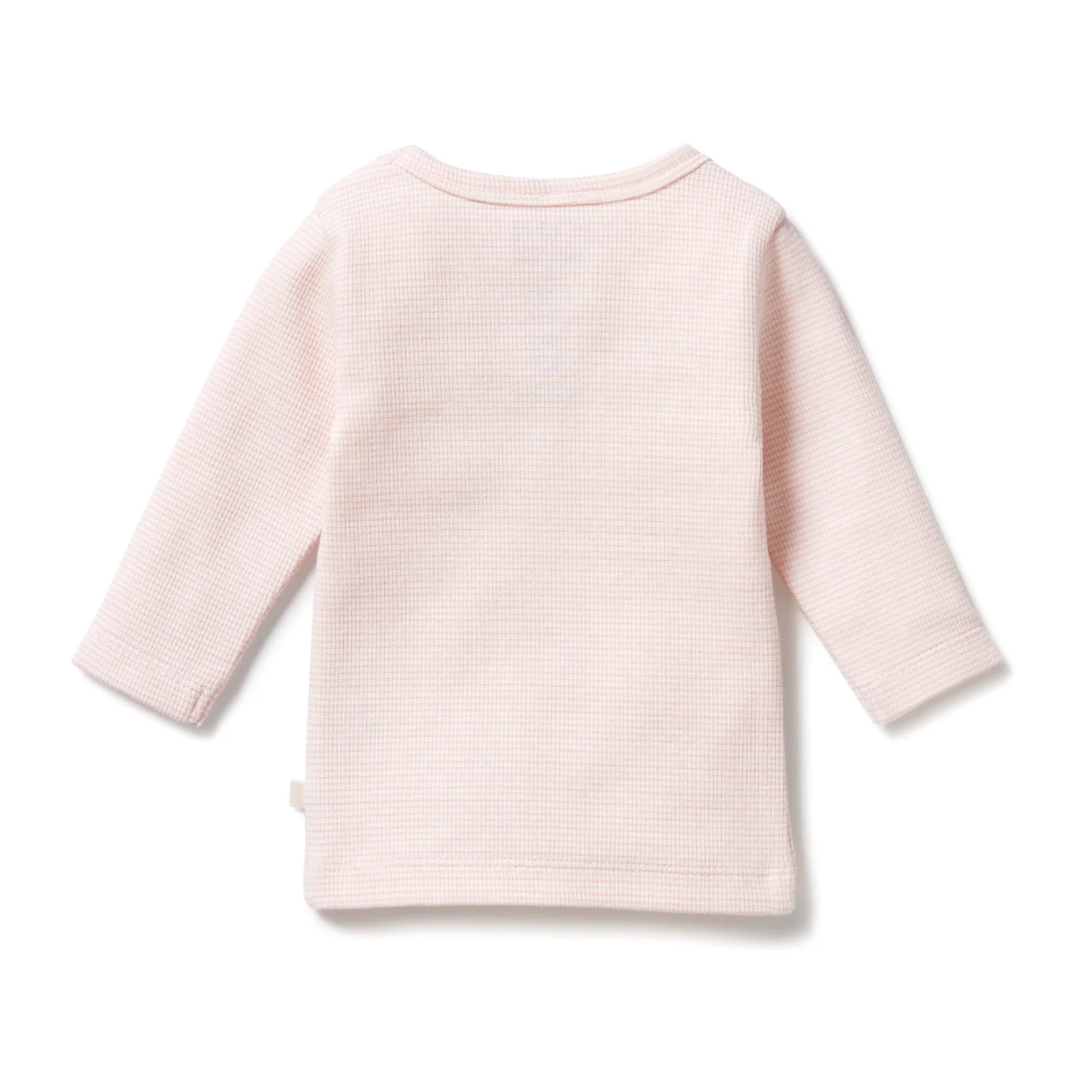 Organic Stripe Rib Long Sleeved Top Cantaloupe - Image 3