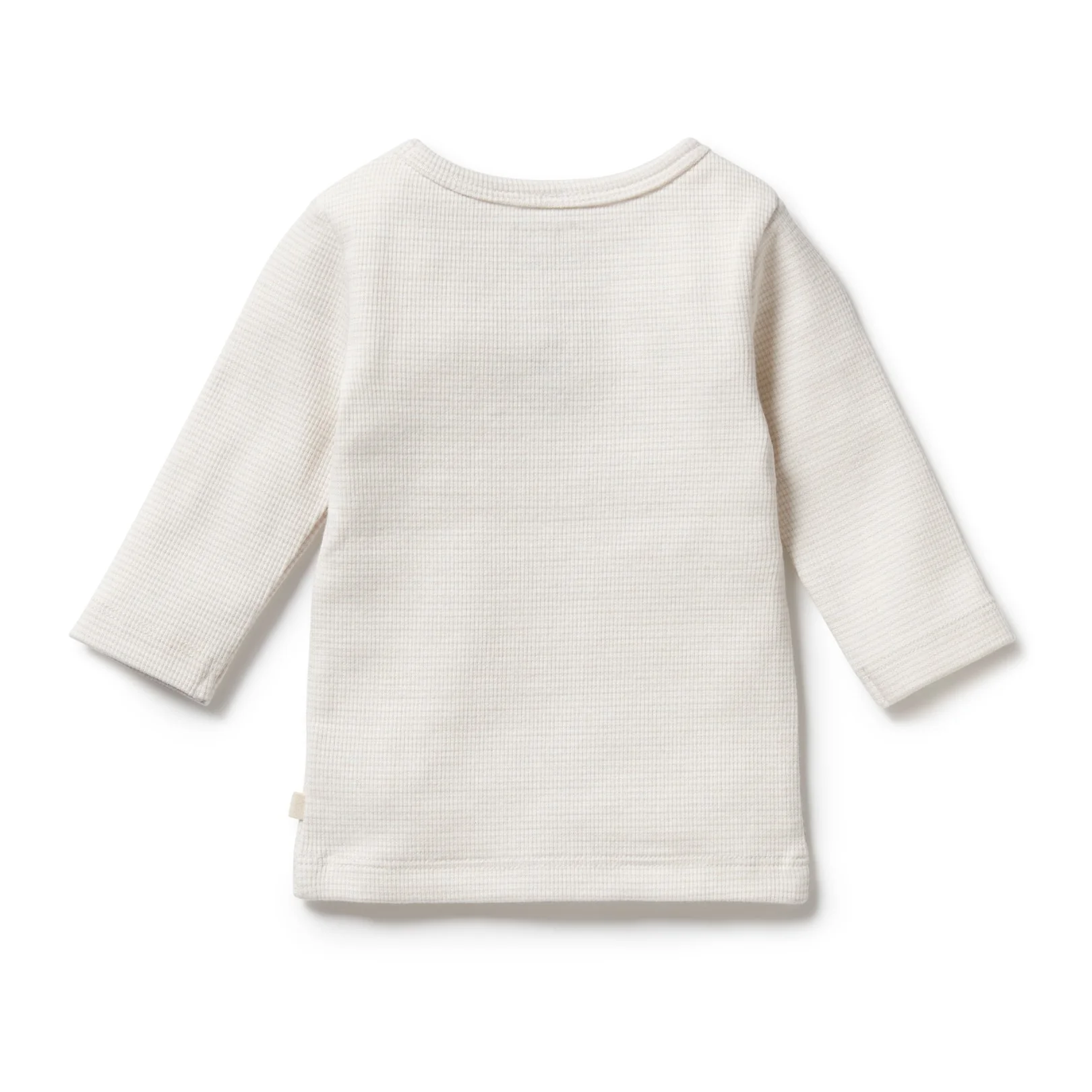 Organic Stripe Rib Long Sleeved Top Clay - Image 3