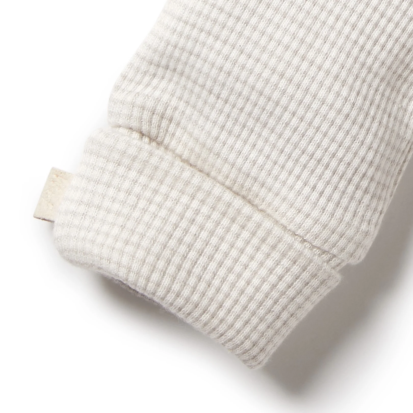 Organic Stripe Rib Mittens Clay - Image 2