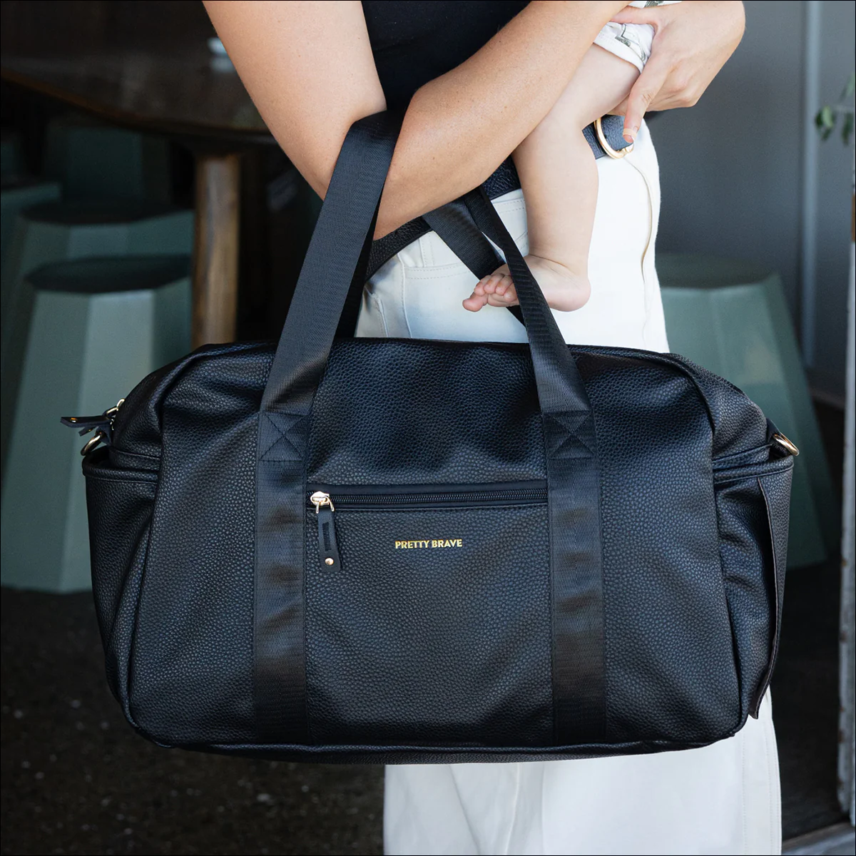 Stella Baby Bag - Black Pebble - Image 2