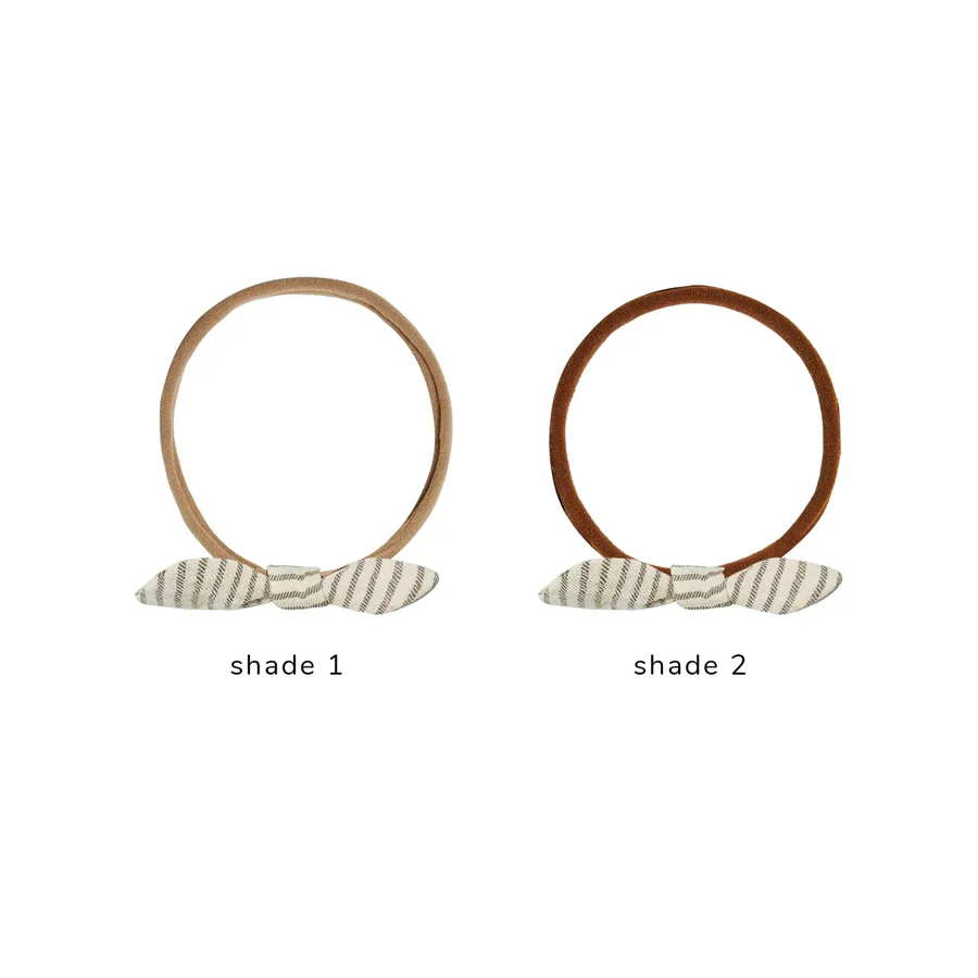 Quincy Mae Little Knot Headband - Basil Stripe