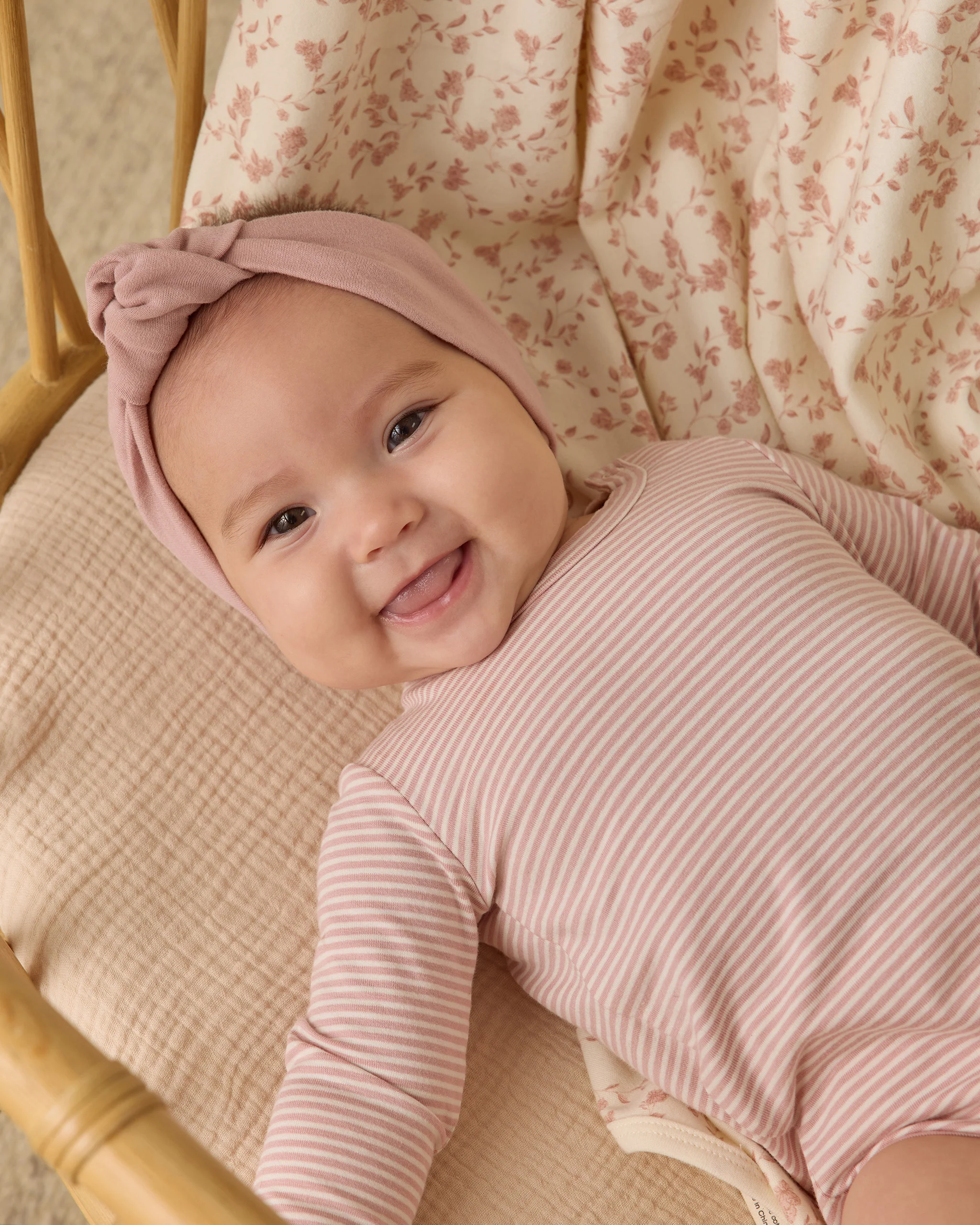 Jersey Bodysuit, 2 Pack - French Garden, Rose Micro Stripe - Image 2