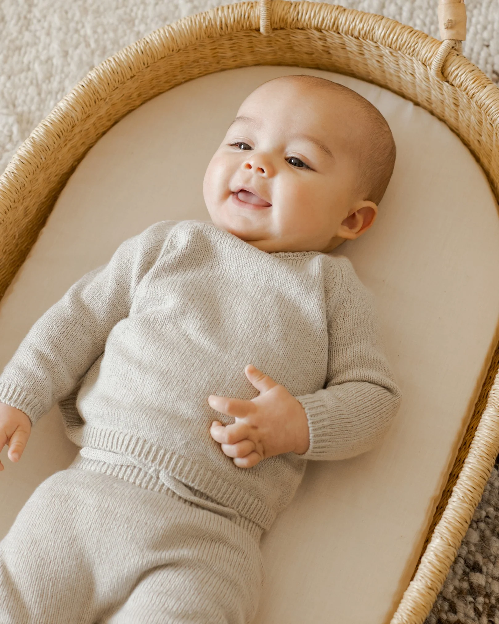 Quincy Mae Knit Sweater - Heathered Ash - Image 2
