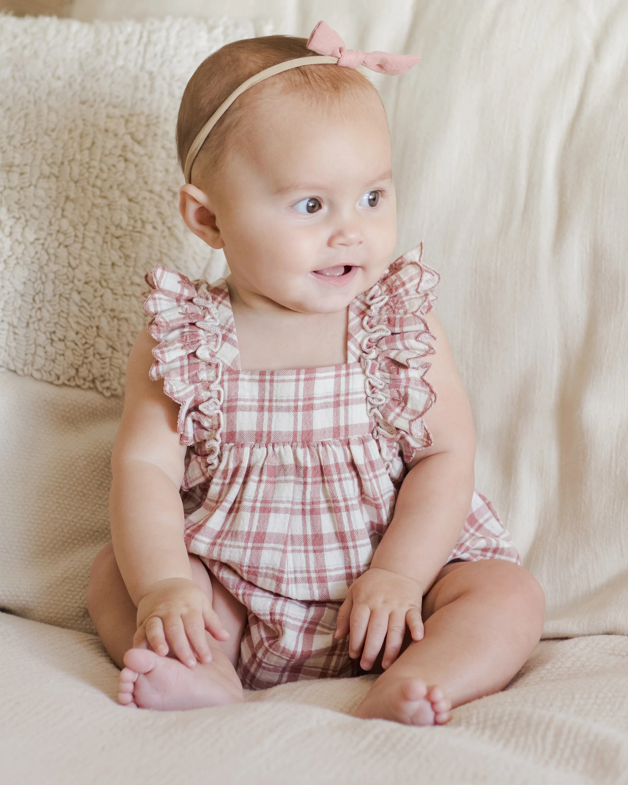 Maya Romper - Pink Plaid - Image 2