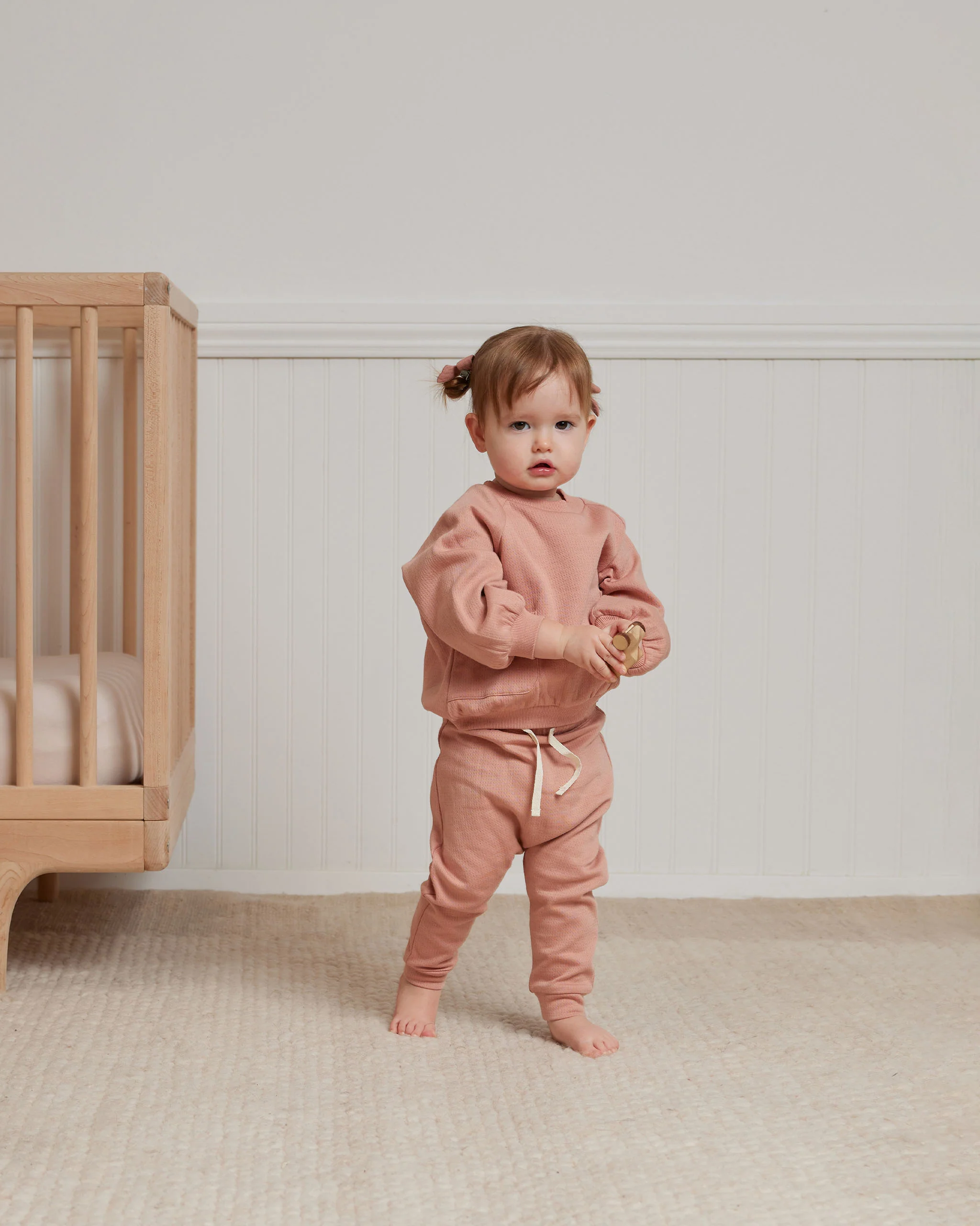 Quincy Mae Pocket Sweatshirt - Rose - Image 2
