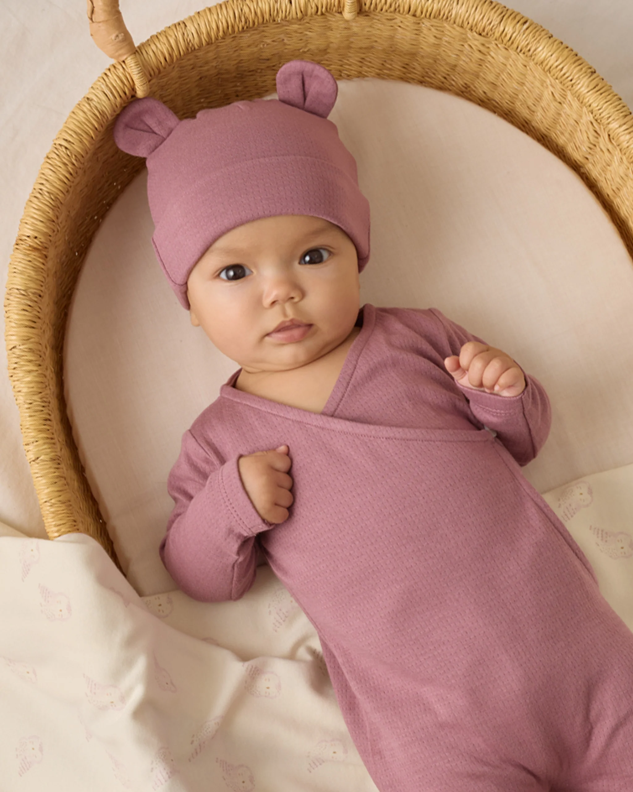 Baby Bear Beanie - Mulberry - Image 4