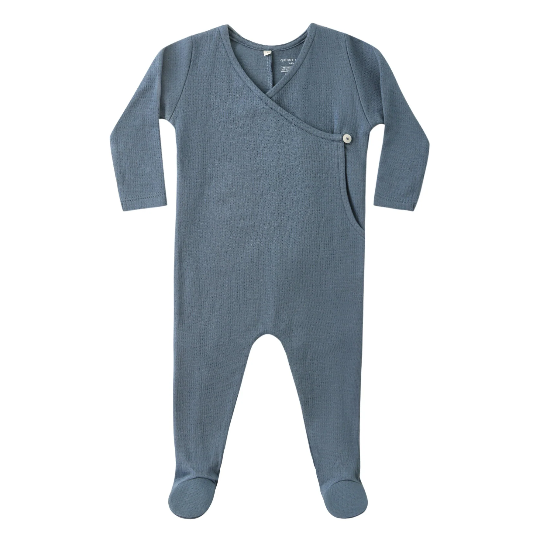 Pointelle Wrap Footie - Ocean