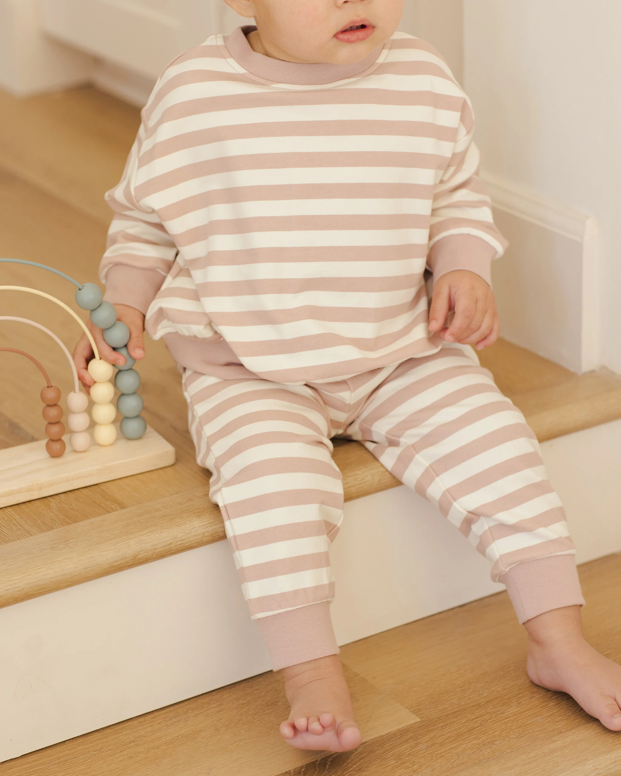Relaxed Sweatpant - Pink Stripe - Image 2