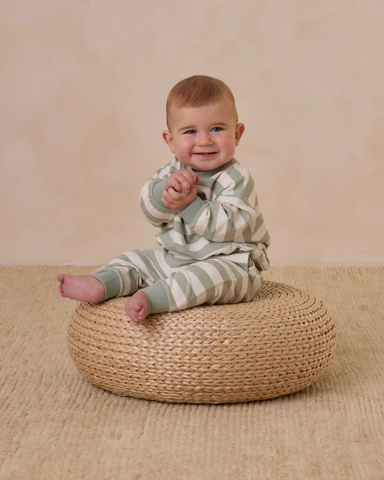 Relaxed Sweatshirt - Sage Stripe - Image 3