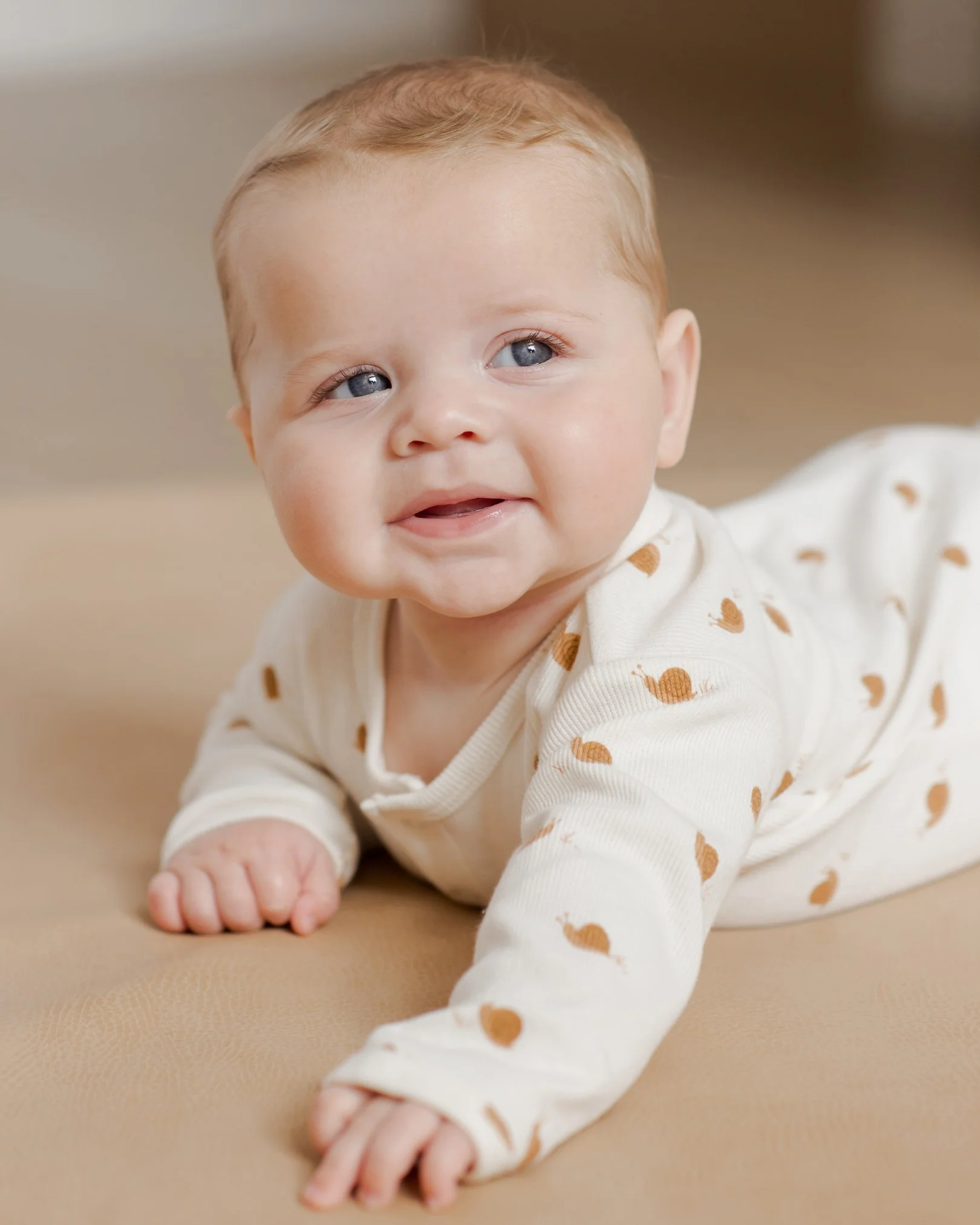 Quincy Mae Ribbed Baby Jumpsuit - Snails - Image 2