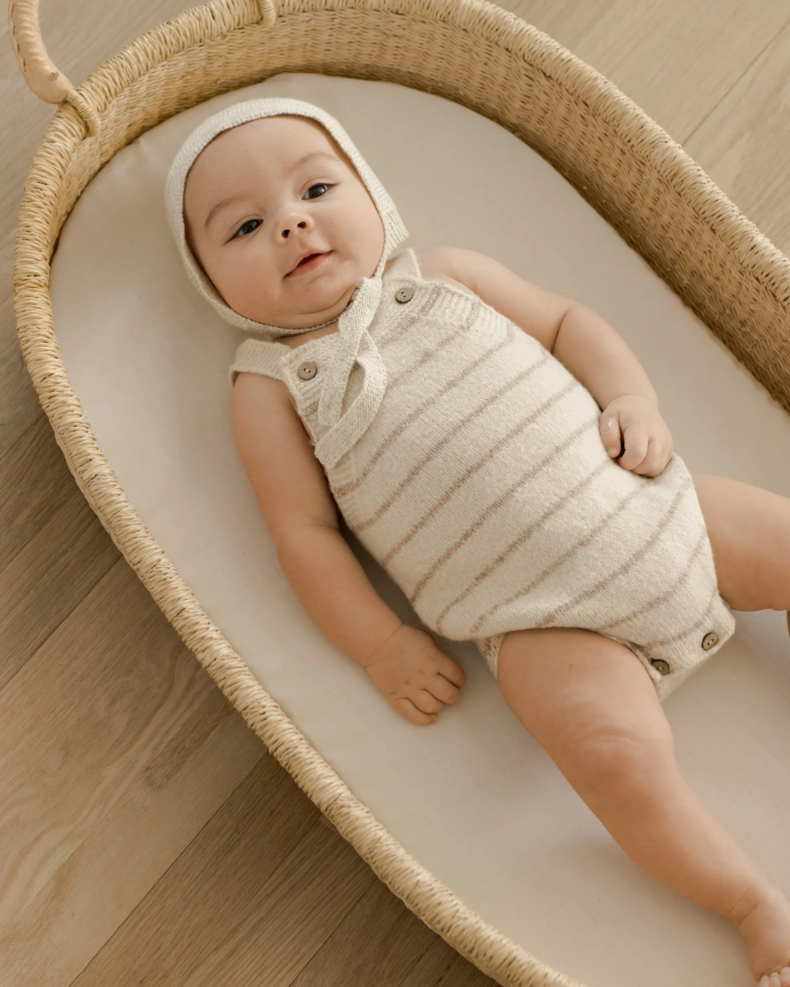 Quincy Mae Tatum Romper - Heathered Oat - Image 3
