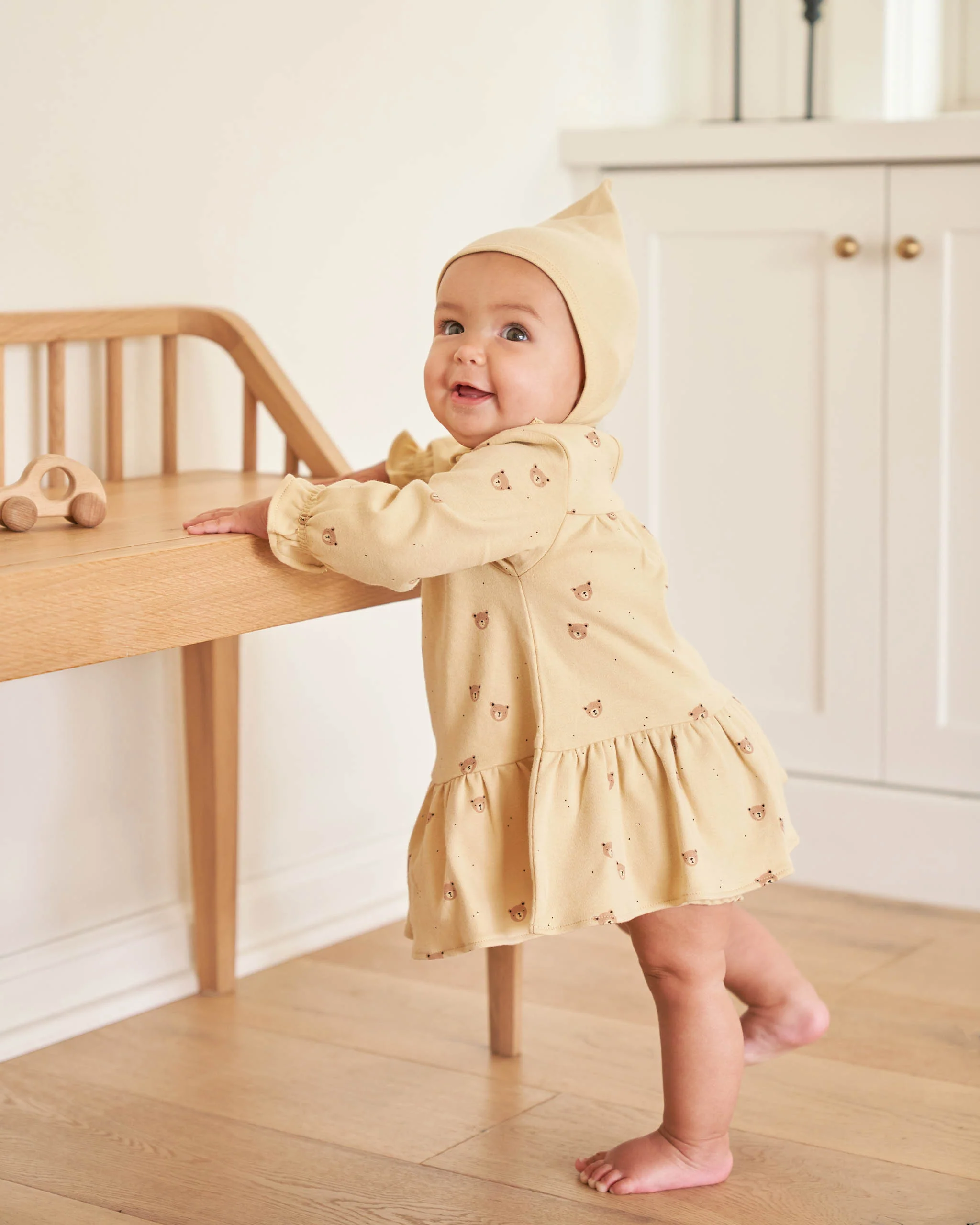 Quincy Mae Tiered Jersey Dress - Bears - Image 2