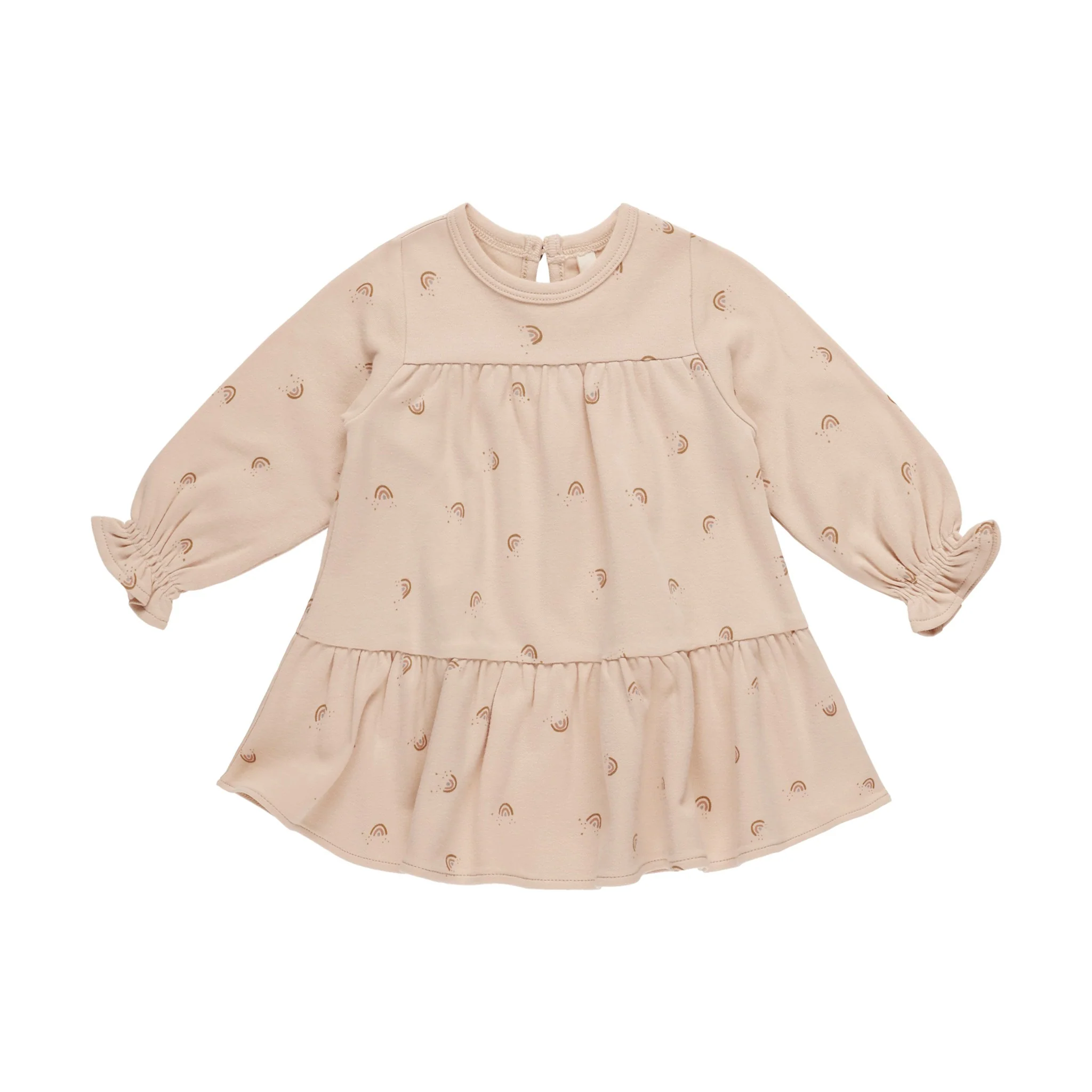 Quincy Mae Tiered Jersey Dress - Rainbows