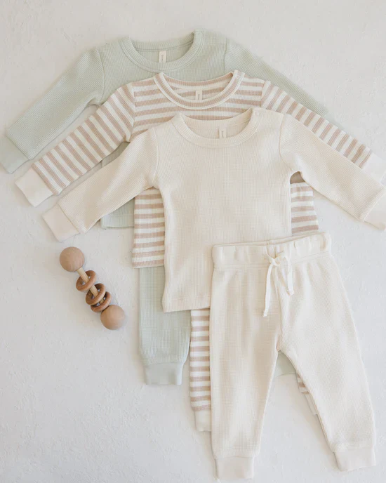 Waffle Top + Pant Set - Mint - Image 2