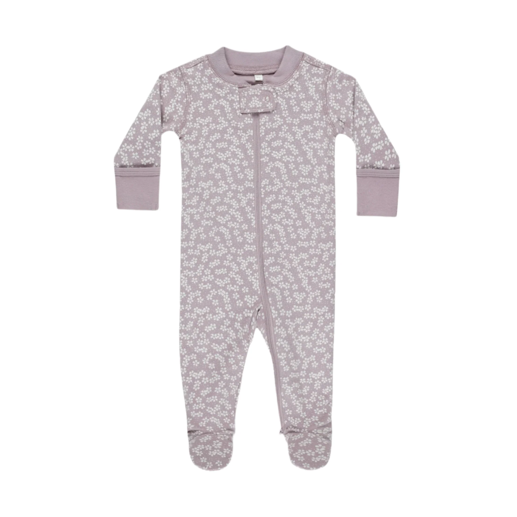 Zip Long Sleeve Sleeper Footie - Lavender Ditsy