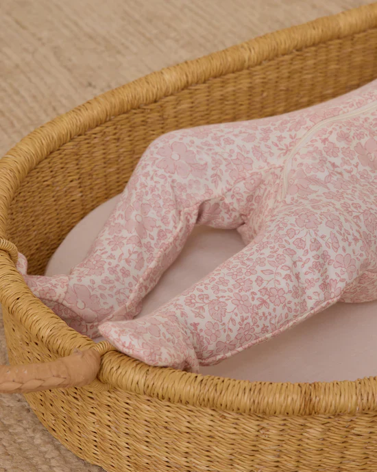 Zip Long Sleeve Sleeper Footie - Pink Blossom - Image 2