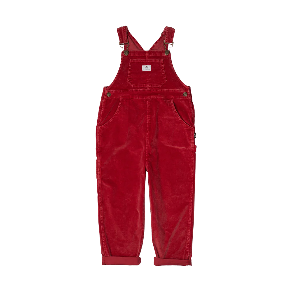 Cord Overalls - Red