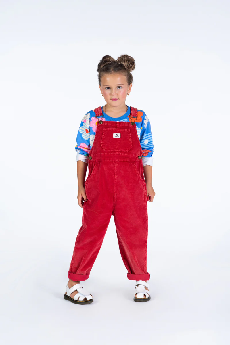 Cord Overalls - Red - Image 2