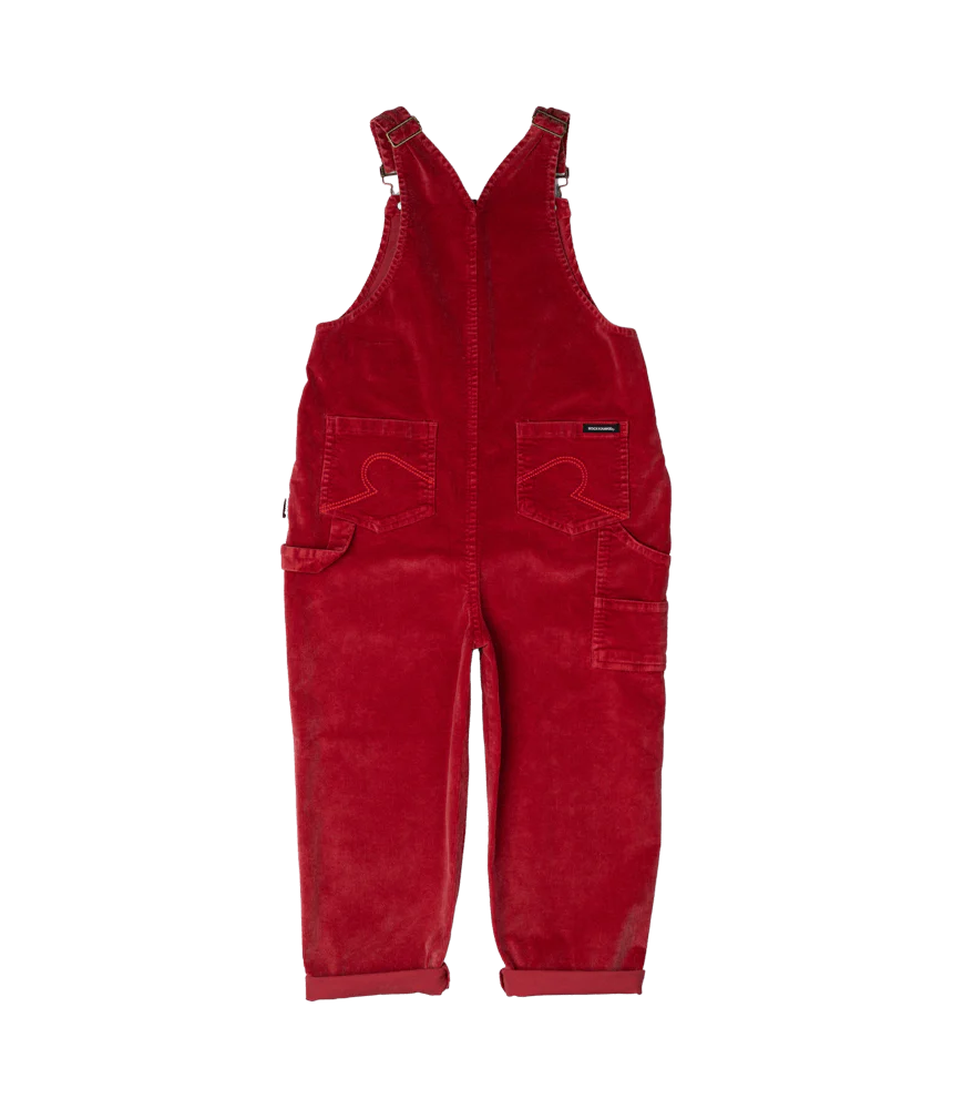 Cord Overalls - Red - Image 5
